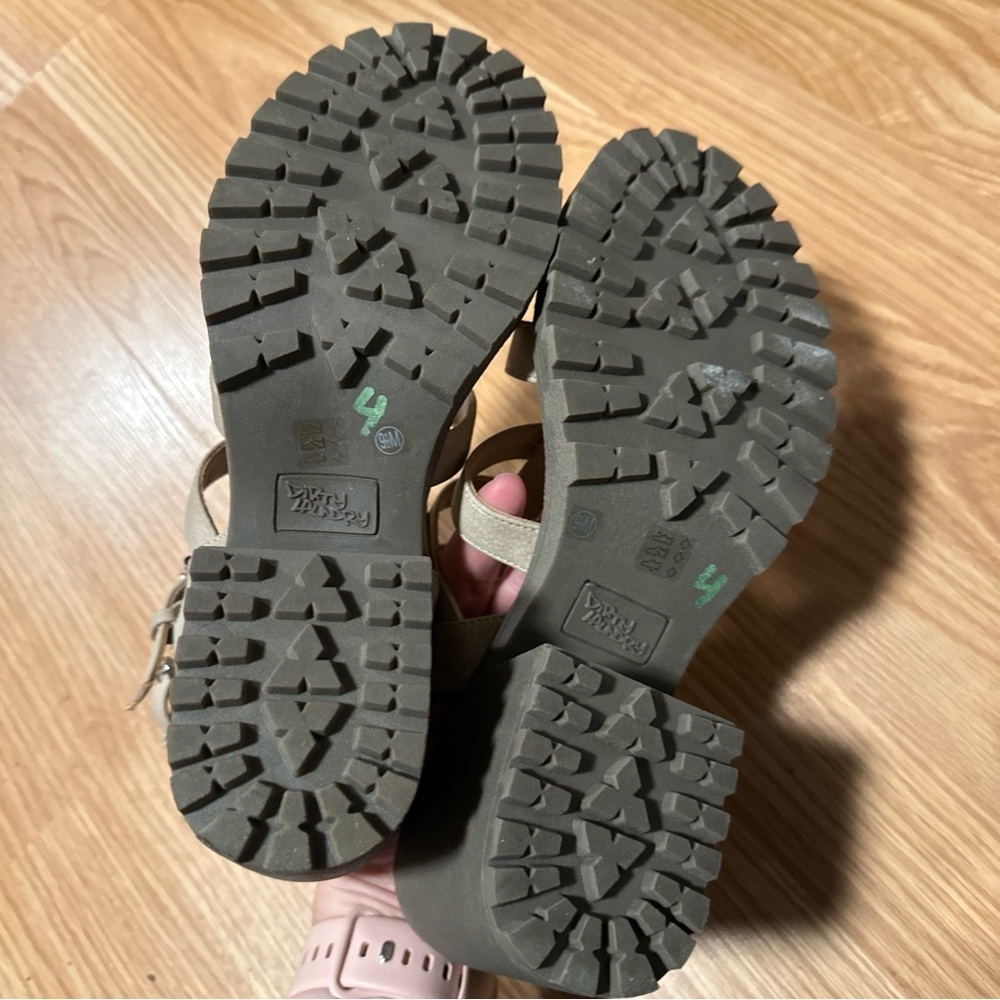 Dirty Laundry Fun stuff Gladiator lug sole heeled sandals natural hemp 9.5 - Picture 7 of 7